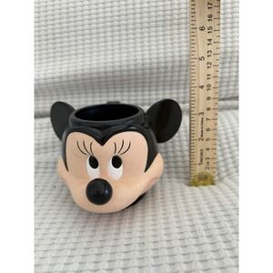 Vintage Applause Disney Mickey Mouse 3D 1980s Character Face Mug Cup Black/White